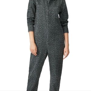 One Teaspoon Leopard Denim Jumpsuit